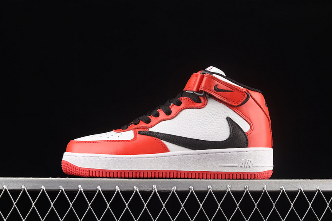 Nike [804609-160]-[AIR FORCE 1 MID X TRAVIS SCOTT WHITE/RED/BLACK]-[WOMAN:36-39]-[MAN:40-45], photo 1