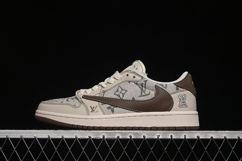 Jordan TRAVIS SCOTT X FRAGMENT DESIGN AIR Jordan 1 LOW OG SP GREY/BROWN · XS7089-605, photo 1