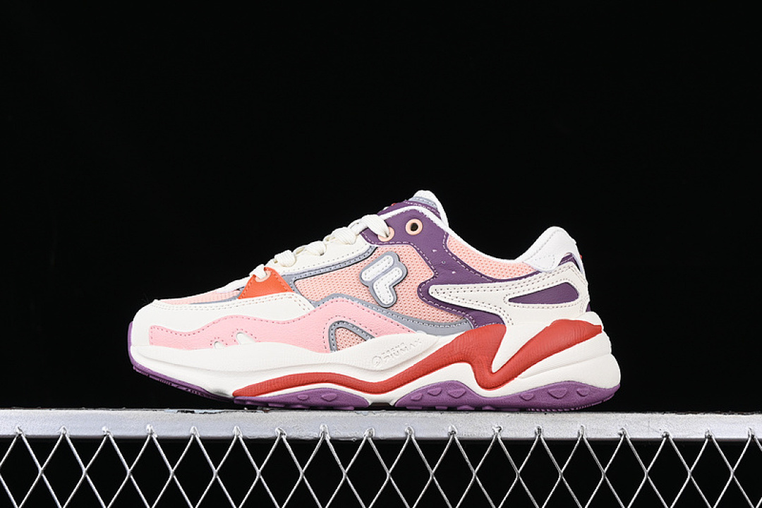 Purple [T12W231117FVP]-[FILA FUSION NON SLIP WEAR-RESISTANT BREATHABLE CASUAL SHOES RED/PURPLE/PINK], photo 1