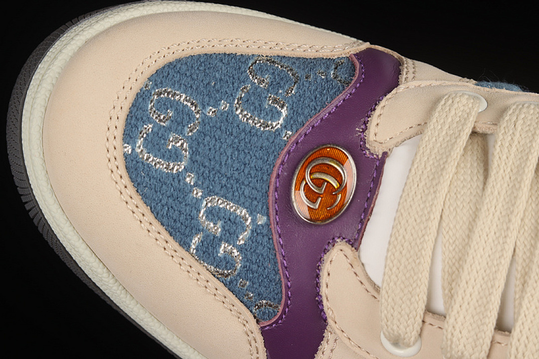 Gucci [A35M09064]-[GU*CCI DISTRESSED SCREENER SNEAKERS BEIGE/BLUE/PURPLE-RED]-[WOMAN:35-40] - Image 11