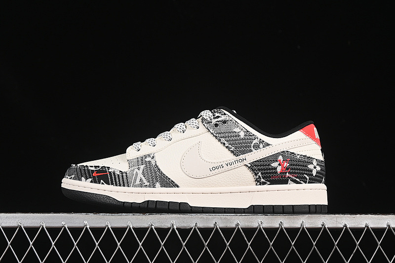 Louis Vuitton Nike SB DUNK LOW LV WHITE/GREY/BLACK/RED · FC1688-233, photo 1