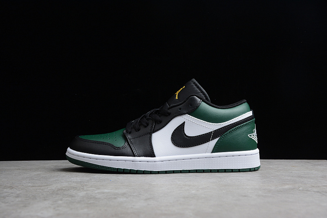 Jordan AIR Jordan 1 LOW GREEN TOE NOBLE GREEN/POLLEN/WHITE/BLACK · 553558-371, photo 1