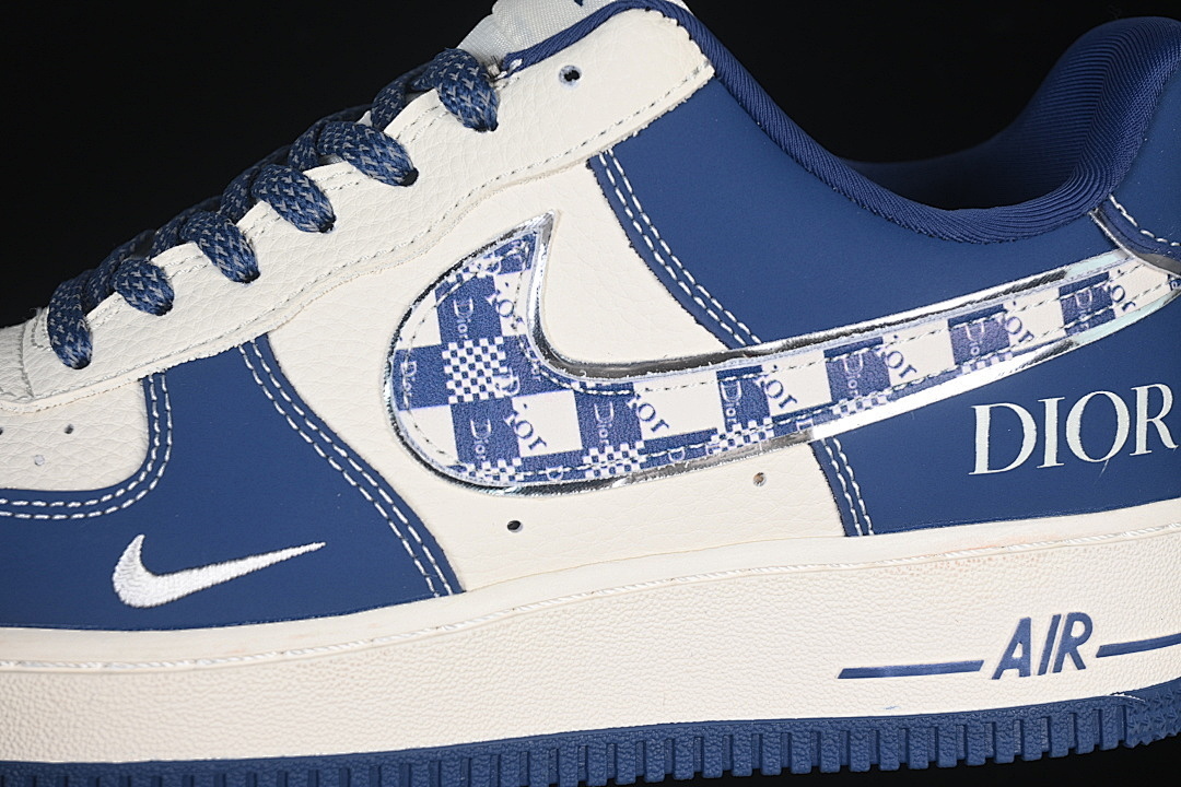 Nike [DF0188-103]-[AIR FORCE 1 07 LOW CASUAL SNEAKERS NAVY BLUE/WHITE]-[WOMAN:36-39]-[MAN:40-45] - Image 7