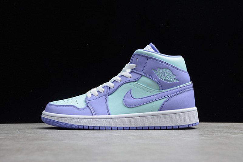 Jordan AIR Jordan 1 MID PURPLE/AQUA-WHITE · 554725-500, photo 1