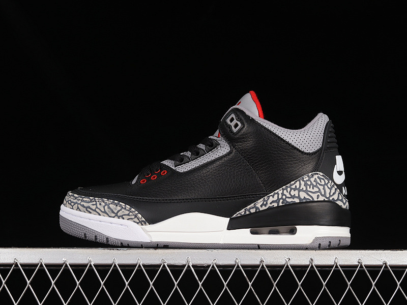 Jordan AIR Jordan 3 RETRO OG BLACK CEMENT 2018 BLACK/CEMENT GREY-WHITE-FIRE RED · 854262-001, photo 1