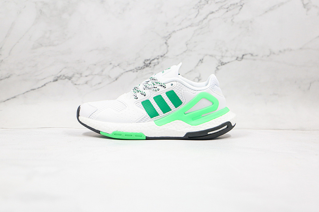 Unbranded [FW4848]-[DAY JOGGER SHOES CLOUD WHITE/CLOUD WHITE/GREEN]-[WOMAN:36-39]-[MAN:40-45], photo 1