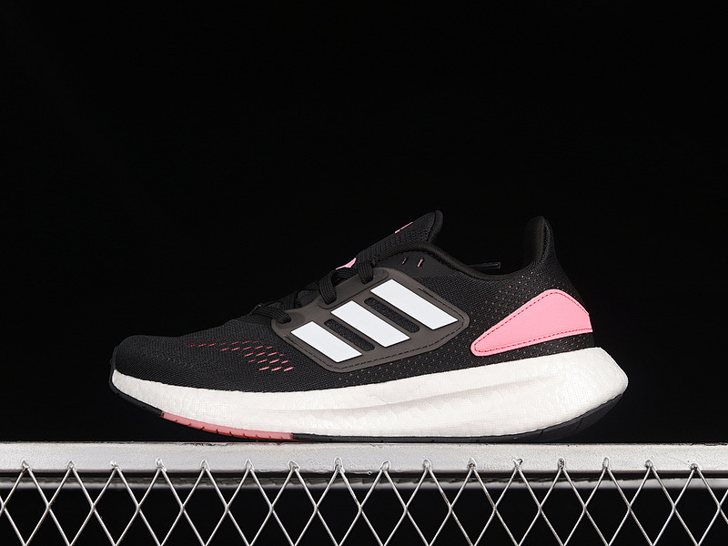 PUREBOOST 22 SHOES CORE BLACK/CLOUD WHITE/PINK · HQ1458, photo 1