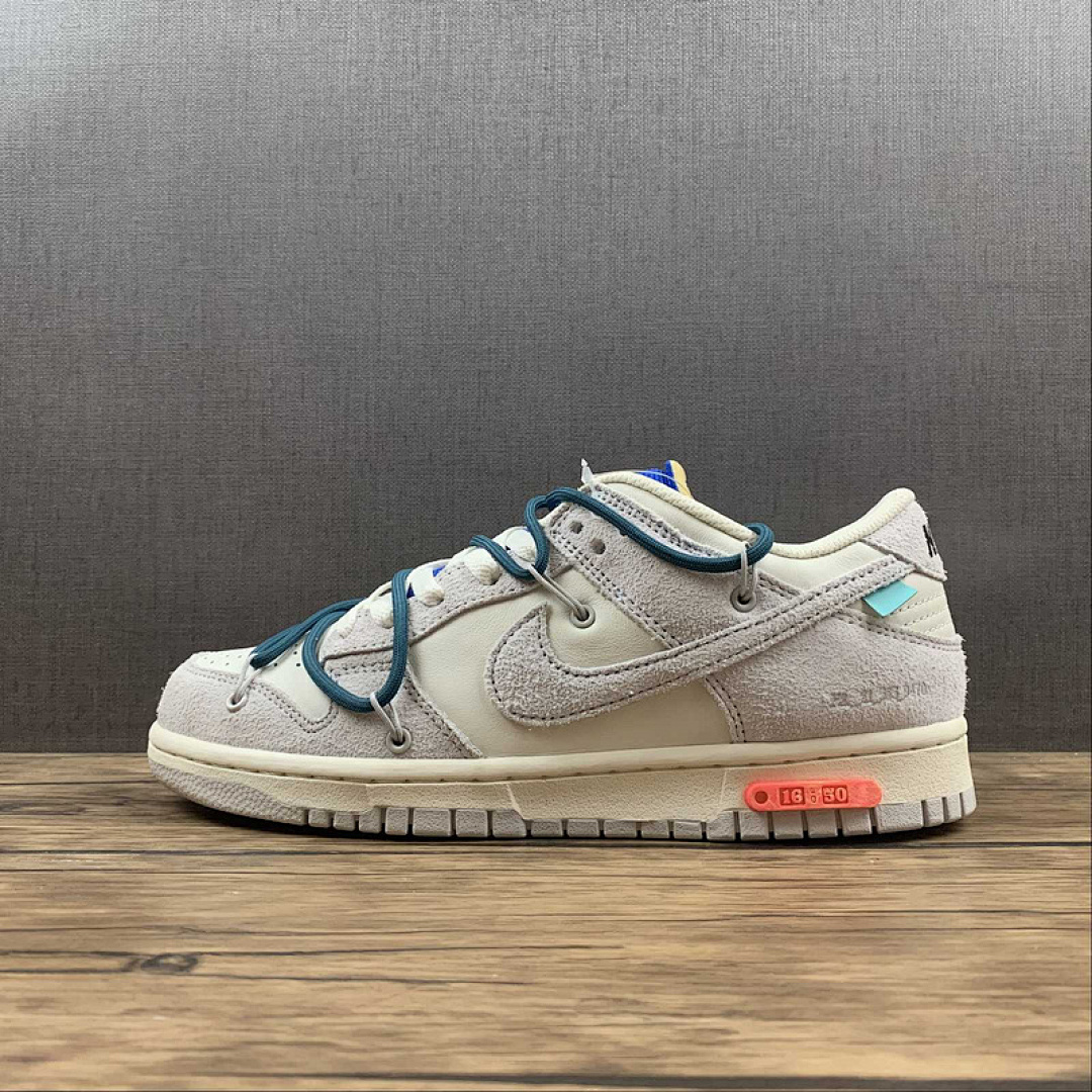 Off-White Nike OW X SB DUNK LOW LOT 16 OF 50 SAIL/NEUTRAL GREY/NIGHTSHADE · DJ0950-111, photo 1
