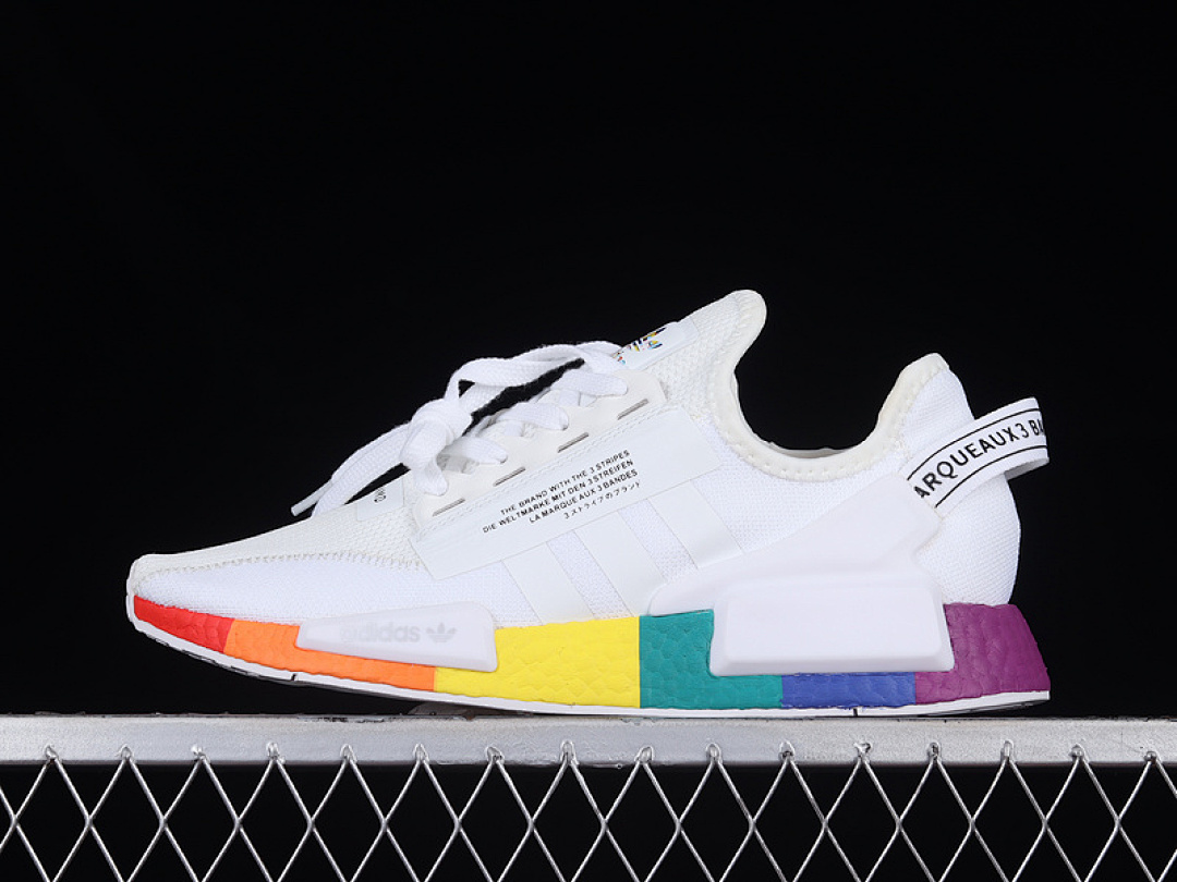 Unbranded [GX9024]-[NMD_R1 V2 SHOES CLOUD WHITE/CLOUD WHITE/MULTI-COLOR]-[WOMAN:36-39]-[MAN:40-45], photo 1
