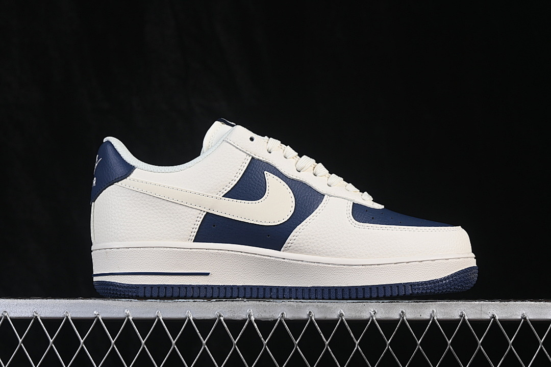 Nike [DN1688-817]-[AIR FORCE 1 07 LOW CASUAL SNEAKERS BEIGE/NAVY BLUE]-[WOMAN:36-39]-[MAN:40-45] - Image 16