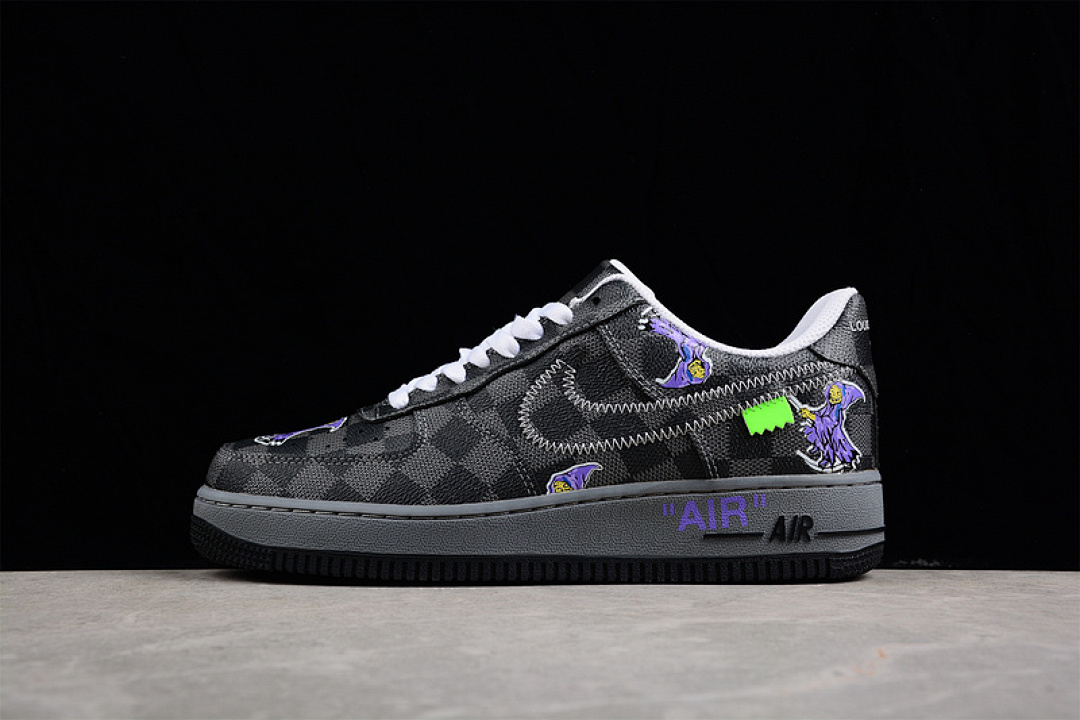 Nike [6A8PYL-100]-[L*V X AIR FORCE 1 LOW 07 DARK GREY/WHITE/BLACK]-[WOMAN:35.5-39]-[MAN:40-47.5], photo 1