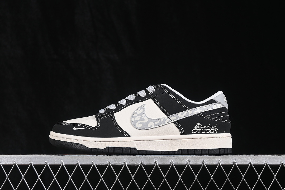 Unbranded [DZ1314-009]-[DUNK LOW HIGH END CUSTOM MADE CASUAL SNEAKERS BLACK/WHITE]-[WOMAN:36-39]-[MAN:40, photo 1