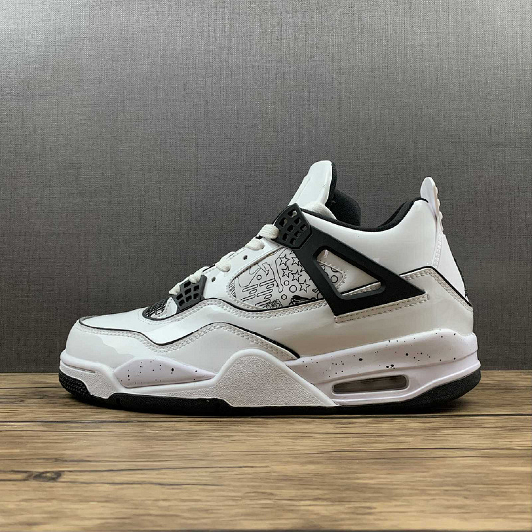 Jordan [DC4101-100]-[AIR JORDAN 4 RETRO GS DIY WHITE/BLACK/VOLT]-[WOMAN:36-39]-[MAN:40-45], photo 1