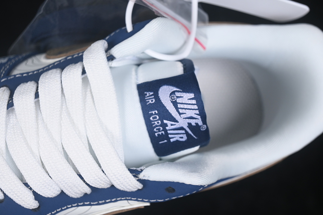 Nike [LD1999-030]-[AIR FORCE 1 07 LOW CASUAL SNEAKERS NAVY BLUE/BROWN]-[WOMAN:36-39]-[MAN:40-45] - Image 8