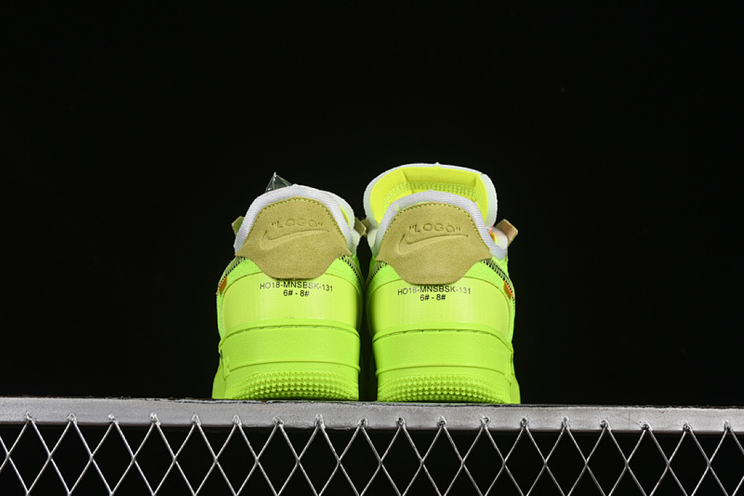 Nike [AO4606-700]-[OFF WHITE AIR FORCE 1 LOW VOLT/CONE-BLACK-HYPER JADE]-[WOMAN:36-39]-[MAN:40-45] - Image 14