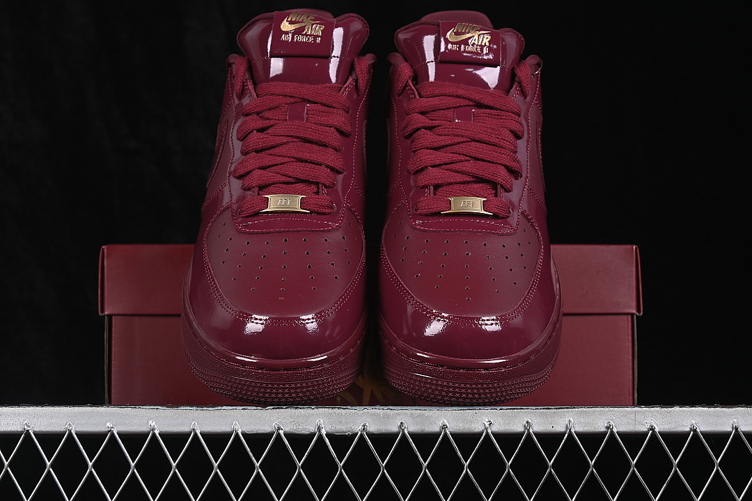 Nike [IO9970-638]-[CENTRAL CEE X AIR FORCE 1 LOW CASUAL SNEAKERS WINE RED/CLARET RED]-[MAN:40-47.5] - Image 12