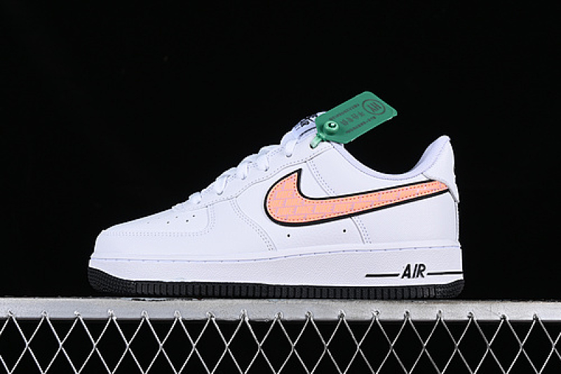 Nike Nike AIR FORCE 1 07 LOW WHITE/BLACK/ORANGE · DZ6307-100, photo 1