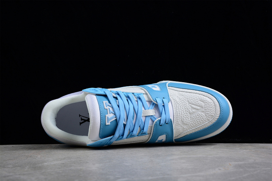 Louis Vuitton [L*V LOW TRAINER SNEAKERS WHITE/WHITE/BLUE]-[WOMAN:35-39]-[MAN:40-45] - Image 13