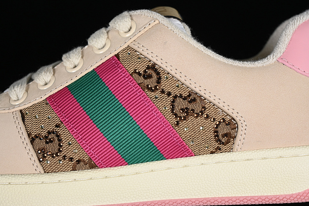 Gucci [9Y9209443]-[GU*CCI DISTRESSED SCREENER SNEAKER RED/GREEN/BROWN/PINK]-[WOMAN:35-39]-[MAN:40-44] - Image 6