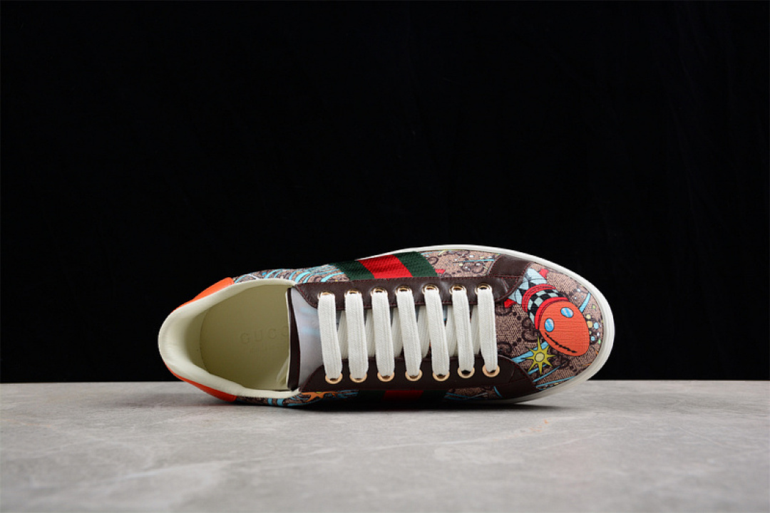 Gucci [GU*CCI ACE LOW CASUAL BOARD SHOES MULTI-COLOR/BROWN/ORANGE]-[WOMAN:35-44] - Image 12