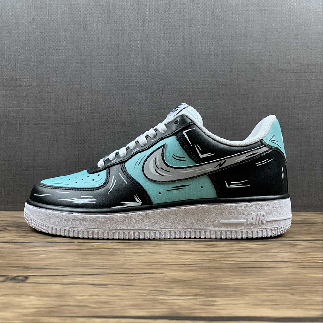 Nike [CW2288-215]-[AIR FORCE 1 LOW 07 BLACK/LIGHT GREEN/GREY]-[WOMAN:36-39]-[MAN:40-45], photo 1