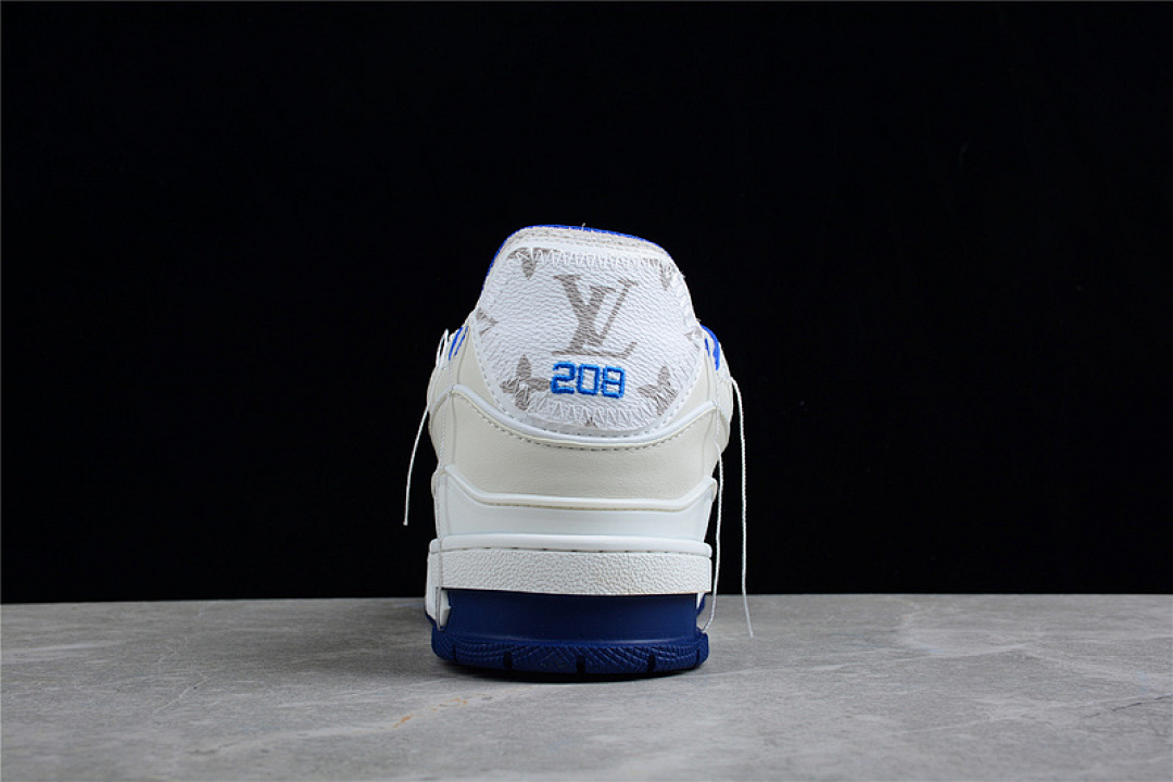 Louis Vuitton [L*V 21SS TRAINER SNEAKERS WHITE/WHITE/BLUE]-[MAN:38-45] - Image 13