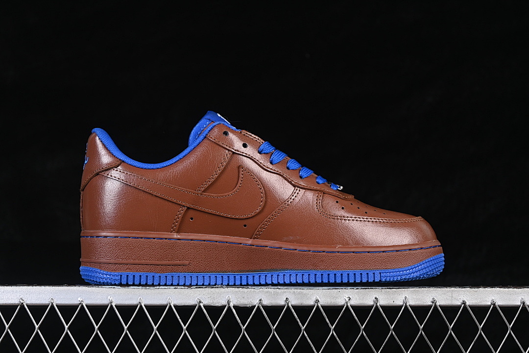 Nike [XY9025-007]-[AIR FORCE 1 07 LOW CASUAL SNEAKERS BROWN/NAVY BLUE]-[WOMAN:36-39]-[MAN:40-45] - Image 16
