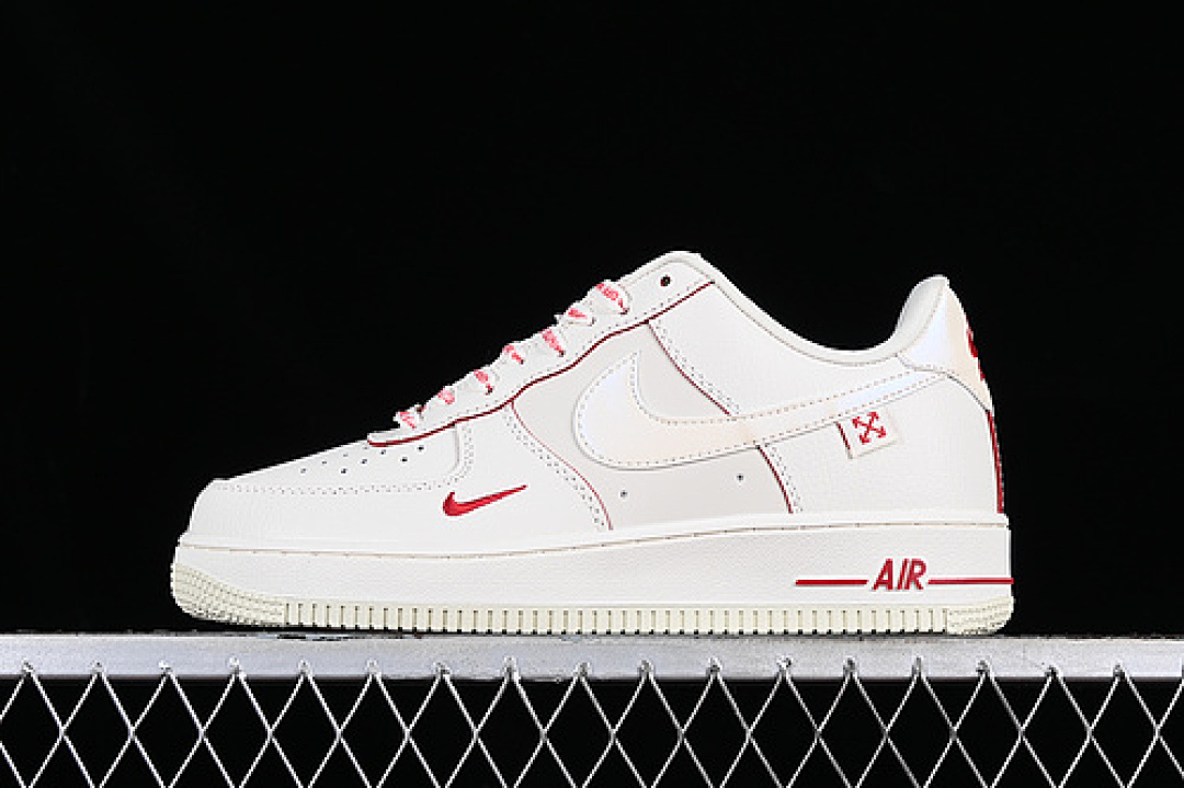 Nike [PF9055-767]-[AIR FORCE 1 07 LOW WHITE/GREY/RED]-[WOMAN:36-39]-[MAN:40-45], photo 1
