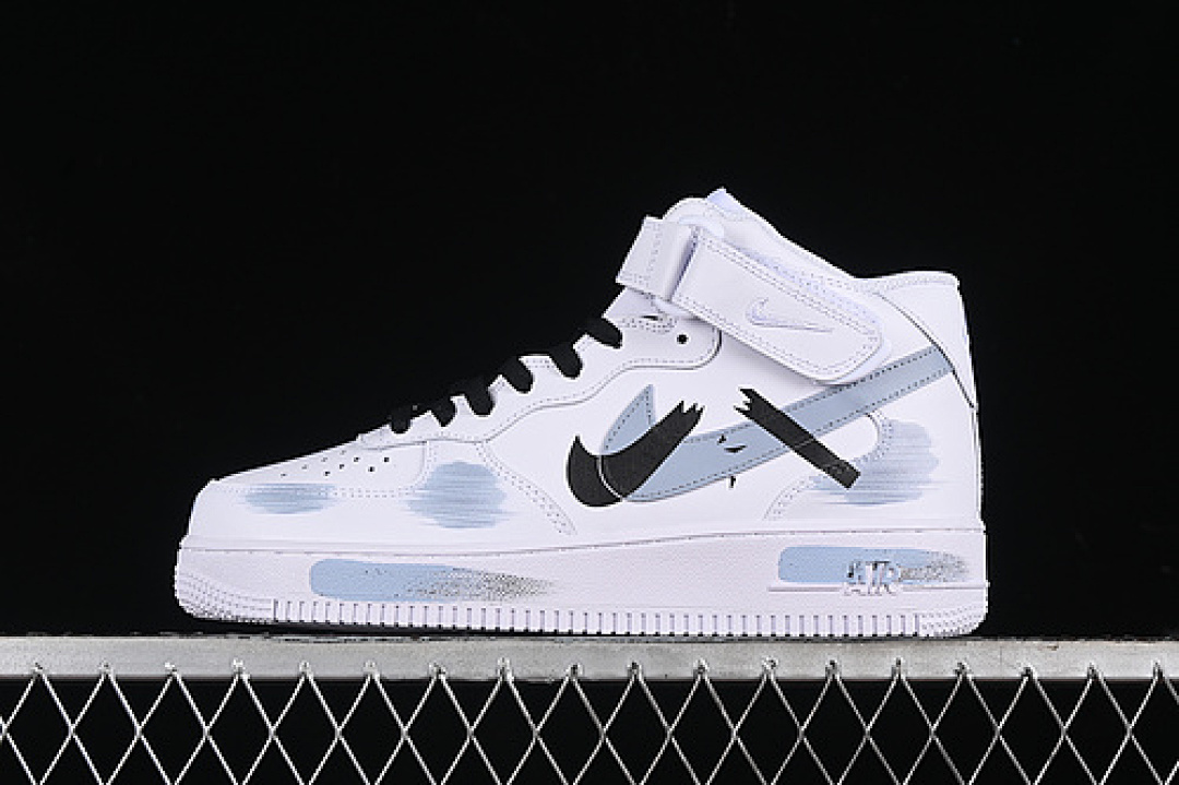 Nike [CW2289-111]-[AIR FORCE 1 07 MID WHITE/BLACK/BLUE]-[WOMAN:36-39]-[MAN:40-45], photo 1
