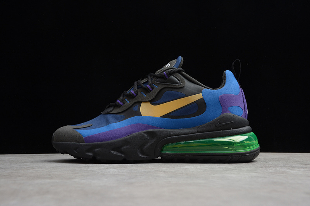 Unbranded [AO4971-005]-[AIR MAX 270 REACT HEAVY METAL BLACK/BLUE/HYPER ROYAL/GOLD]-[MAN:40-45], photo 1