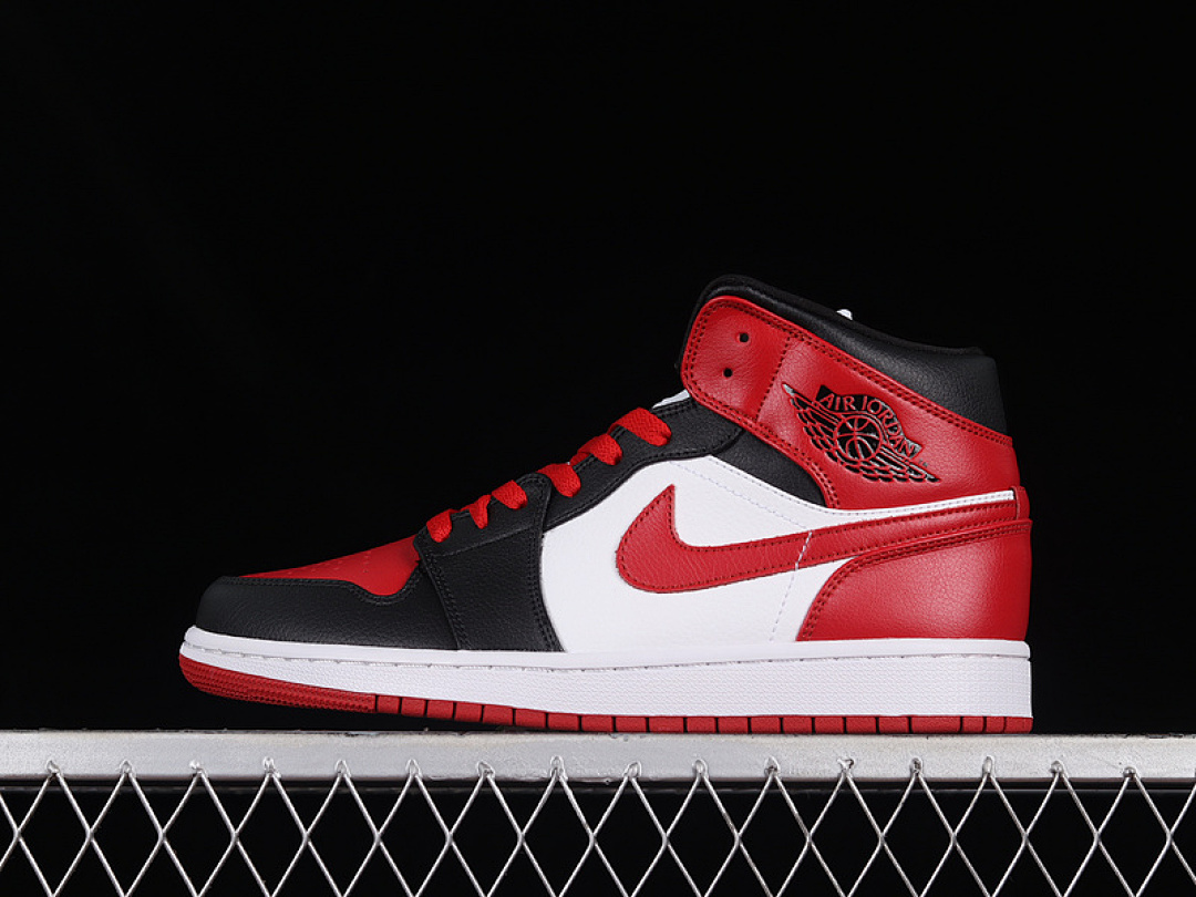 Jordan [BQ6472-079]-[ AIR JORDAN 1 MID ALTERNATE BRED TOE BLACK/WHITE/GYM RED]-[UNSIEX:36-46], photo 1
