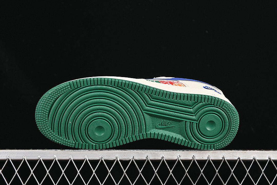 Nike [KJ1688-001]-[AIR FORCE 1 07 LOW WHITE/GREEN/BLUE]-[WOMAN:36-39]-[MAN:40-45] - Image 15