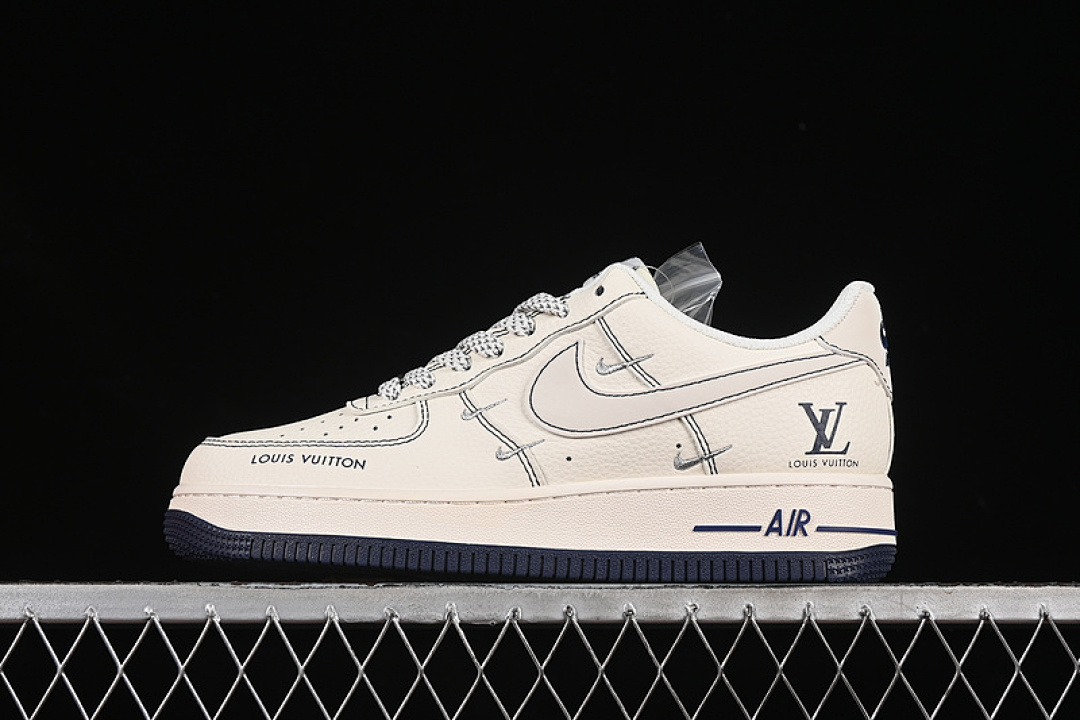Nike [XX3168-160]-[AIR FORCE 1 07 LOW LV WHITE/BLUE/BLACK]-[WOMAN:36-39]-[MAN:40-45] - Image 2