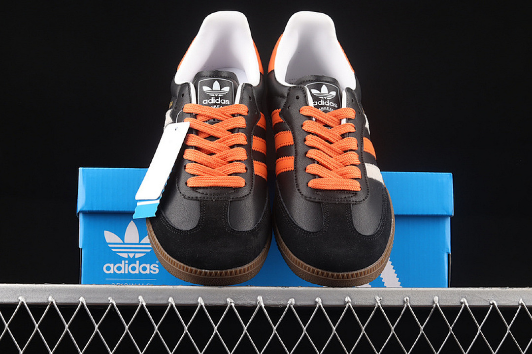 Adidas [FW2428]-[SAMBA VEGAN SHOES CORE BLACK/ORANGE/CLOUD WHITE]-[MAN:39-45] - Image 13