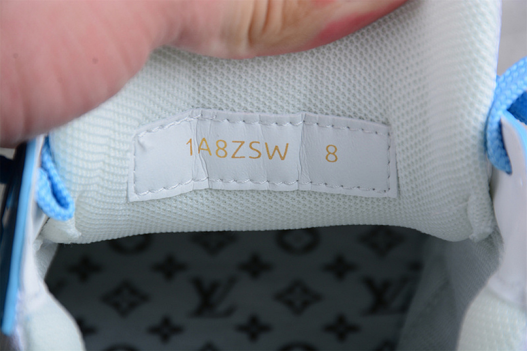 Louis Vuitton [L*V LOW TRAINER SNEAKERS WHITE/WHITE/BLUE]-[WOMAN:35-39]-[MAN:40-45] - Image 4