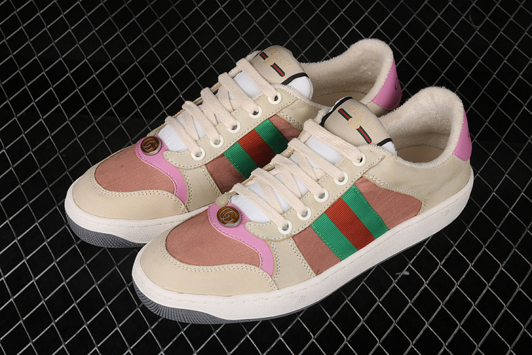 Gucci [GU*CCI ACE EMBROIDERED LOW-TOP SNEAKER BEIGE/WHITE/GREEN-PINK]-[WOMAN:35-40] - Image 12
