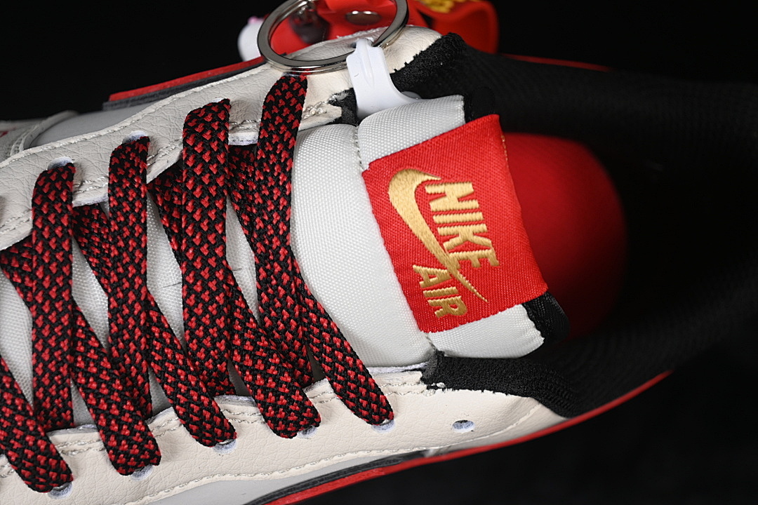 Nike [MZ9588-819]-[AIR FORCE 1 07 LOW CASUAL SNEAKERS RED/BLACK/BEIGE]-[WOMAN:36-39]-[MAN:40-45] - Image 8