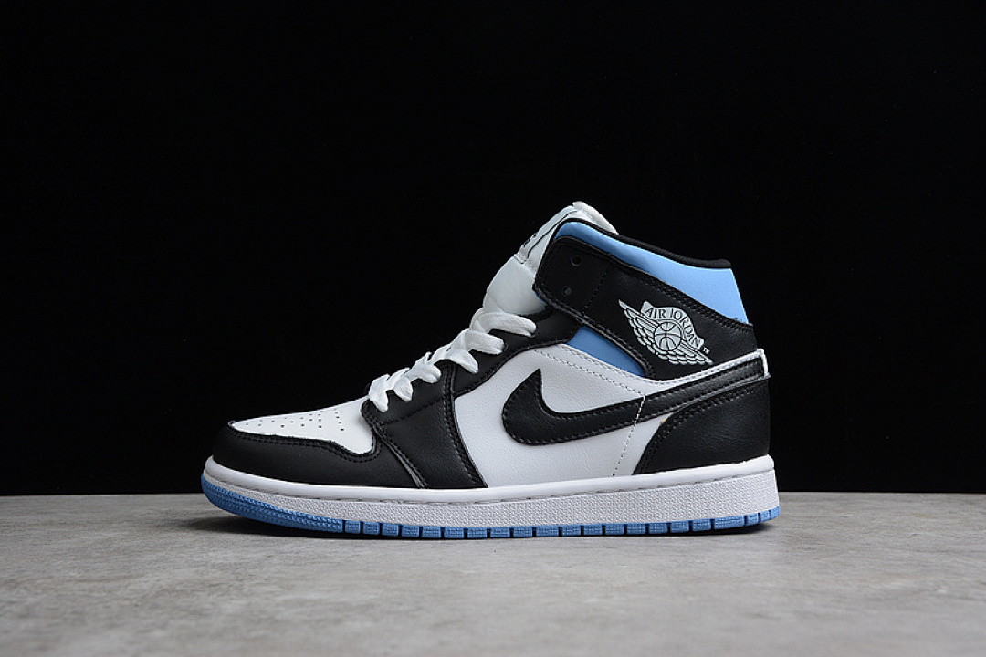 Jordan [BQ6472-102]-[GZ AIR JORDAN 1 MID WHITE/UNIVERSITY BLUE/BLACK]-[WOMAN:36-39]-[MAN:40-46], photo 1