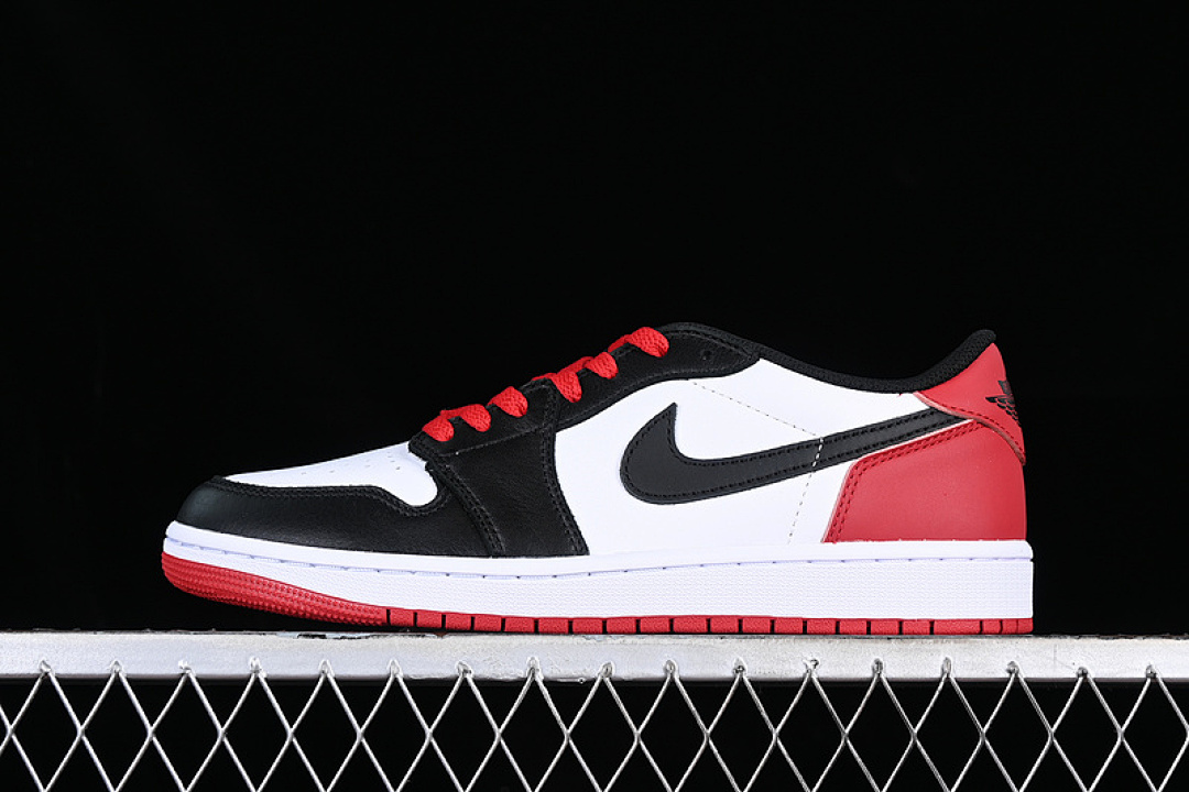 Jordan [CZ0790-106]-[AIR JORDAN 1 LOW BLACK TOE WHITE/BLACK/RED]-[WOMAN:36-39]-[MAN:40-47.5], photo 1
