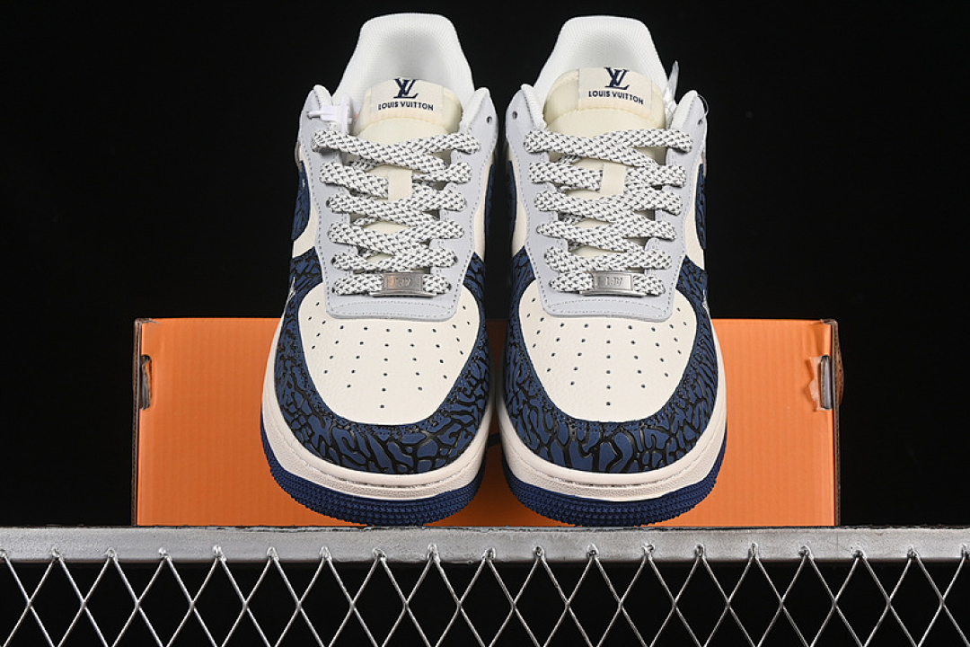 Nike [JJ2508-701]-[AIR FORCE 1 07 LOW LV WHITE/GREY/BLUE]-[WOMAN:36-39]-[MAN:40-45] - Image 13