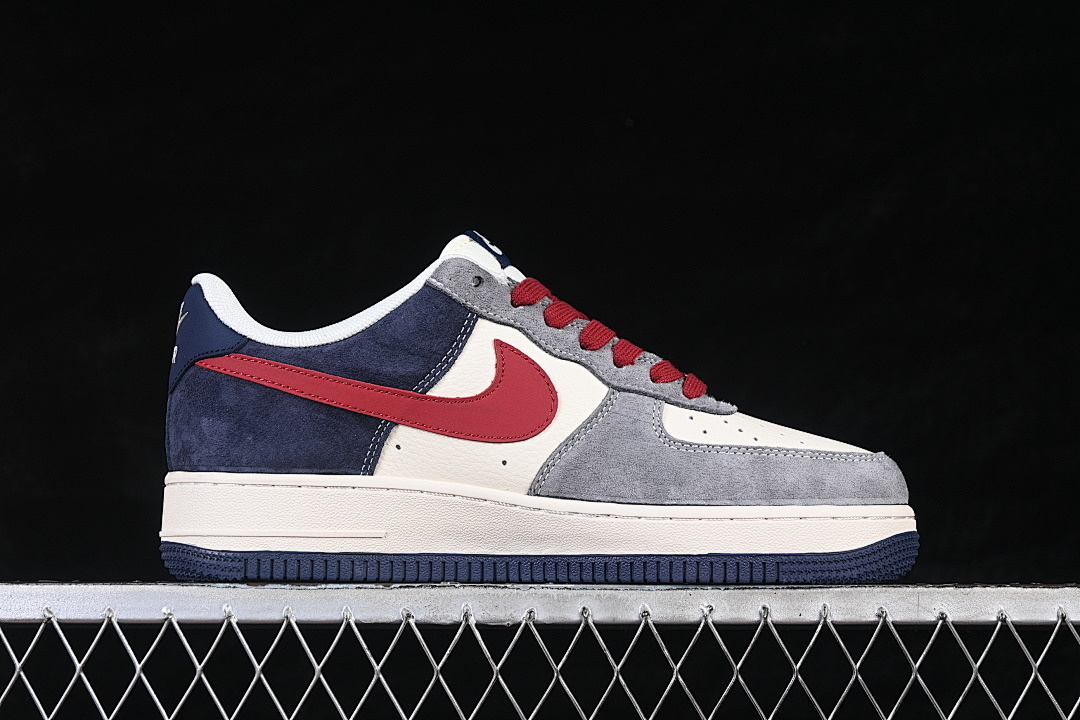 Nike [JP2026-153]-[AIR FORCE 1 07 LOW CASUAL SHOES NAVY BLUE/WHITE/RED]-[WOMAN:36-39]-[MAN:40-45] - Image 15