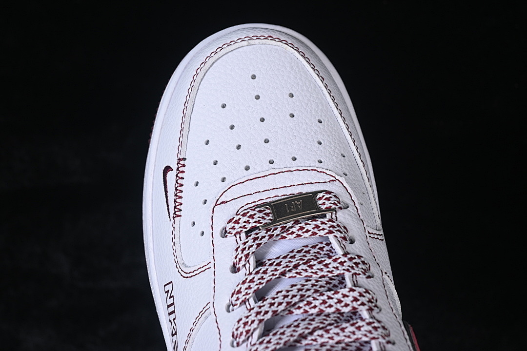Nike [SU2305-141]-[AIR FORCE 1 07 LOW CASUAL SNEAKERS WINE RED/WHITE]-[WOMAN:36-39]-[MAN:40-45] - Image 9