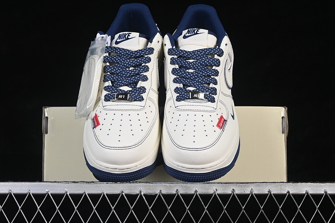 Nike [MM3399-806]-[AIR FORCE 1 07 LOW CASUAL SNEAKERS WHITE/BLUE/WINE RED]-[WOMAN:36-39]-[MAN:40-45] - Image 13