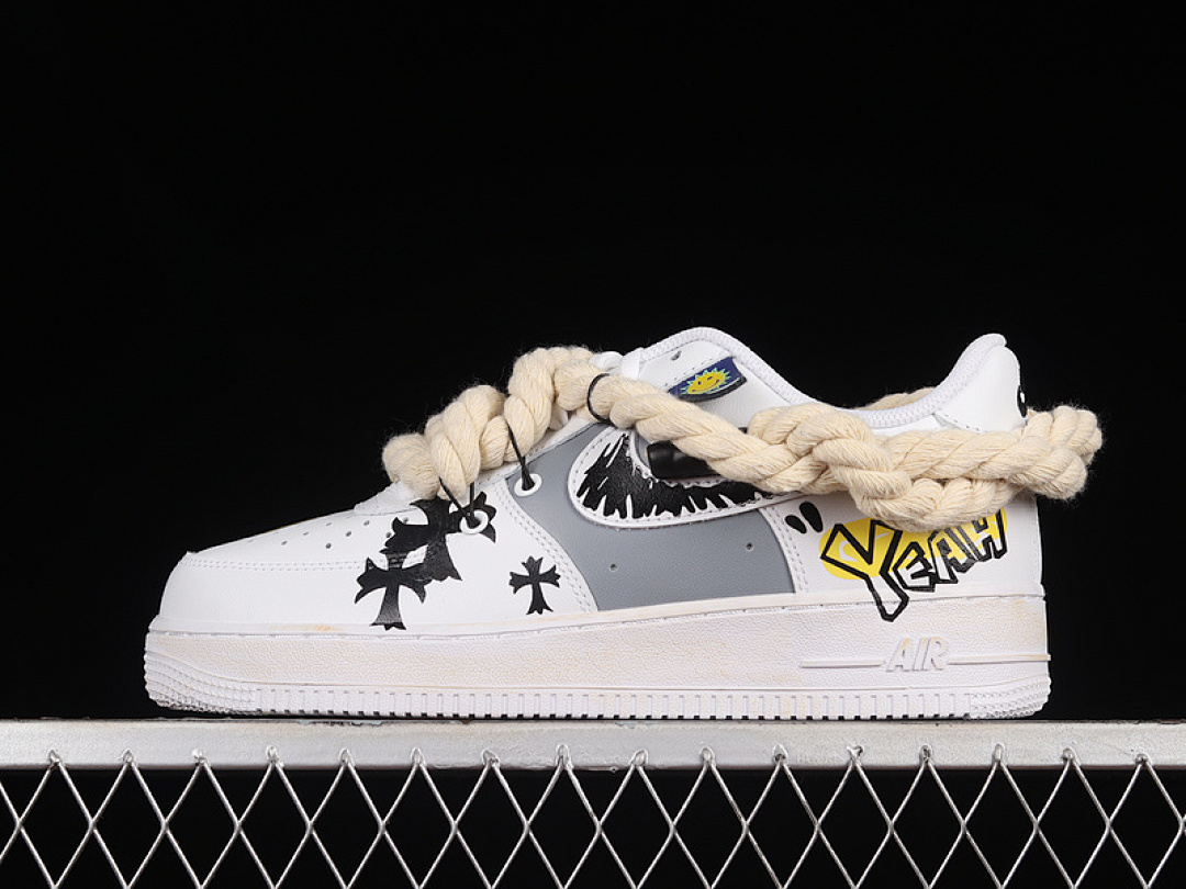 Nike Nike AIR FORCE 1 LOW 07 WHITE/GREY/YELLOW-BLACK · CW2288-111, photo 1