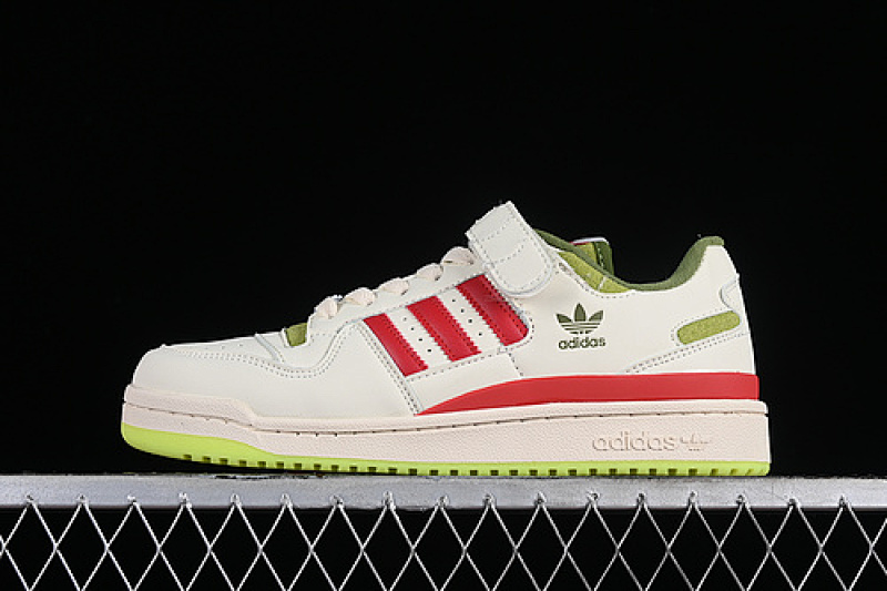 FORUM 84 LOW CREAM WHITE/COLLEGIATE RED/SOLAR SLIME · ID3512, photo 1