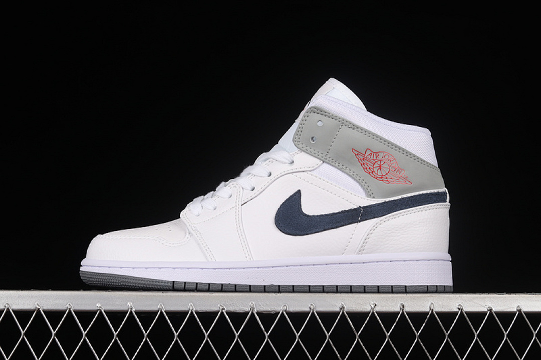Jordan [DR8038-100]-[AIR JORDAN 1 MID PARIS WHITE/UNIVERSITY RED/STEALTH/MIDNIGHT NAVY]-[UNISEX:36-46], photo 1