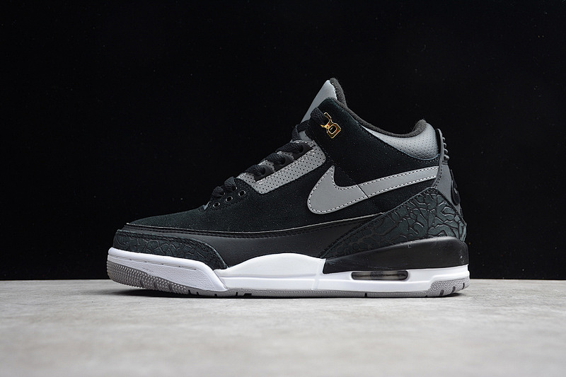 Jordan AIR Jordan 3 TINKER BLACK/CEMENT GREY-METALLIC GOLD · CK4348-007, photo 1