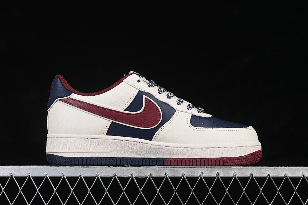 Nike [JP8028-069]-[AIR FORCE 1 07 LOW WHITE/NAVY BLUE/WINE RED]-[WOMAN:36-39]-[MAN:40-45] - Image 16