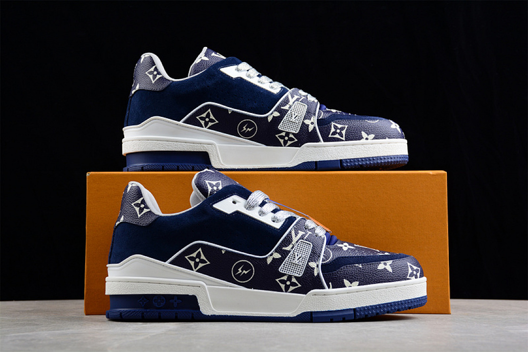 Louis Vuitton [L*V LOW TRAINER SNEAKER NAVY BLUE/WHITE/SILVER]-[MAN:39-45] - Image 16