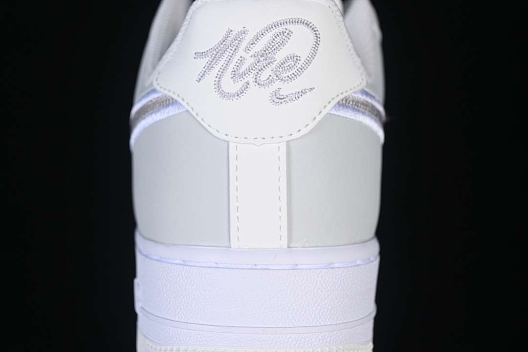 Nike [IB6842-100]-[AIR FORCE 1 07 LOW CASUAL SNEAKERS WHITE/GREY]-[WOMAN:36-39]-[MAN:40-45] - Image 7